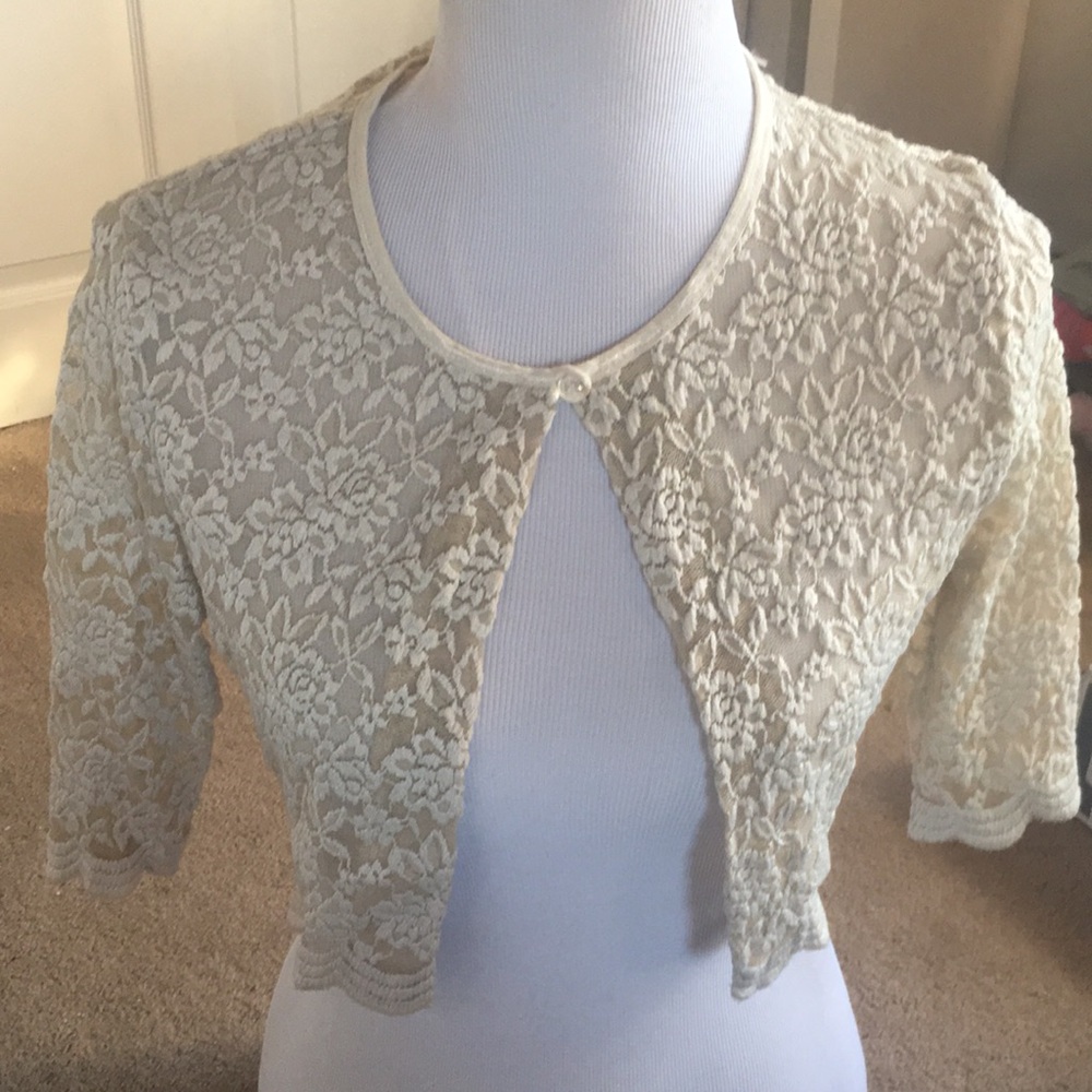 Elegant Lace Bolero Shrug